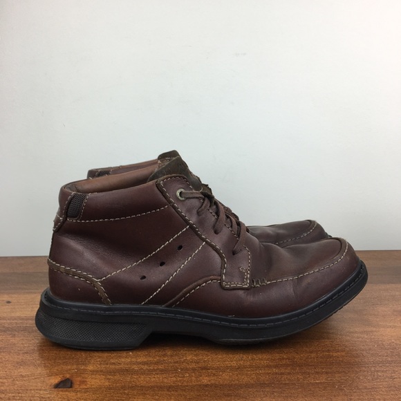 Clarks Wave Center Top Brown Leather Chukka Boots 26102153 Men’s Size 7.5M. - Picture 3 of 11